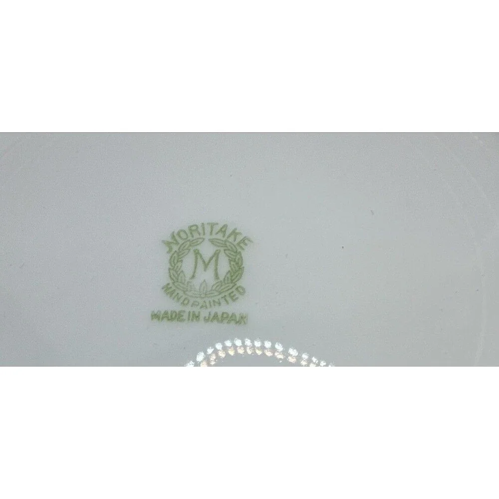 Vintage NORITAKE Morimura Japan Hand Painted Double Pierced 2 Handle Bowl
